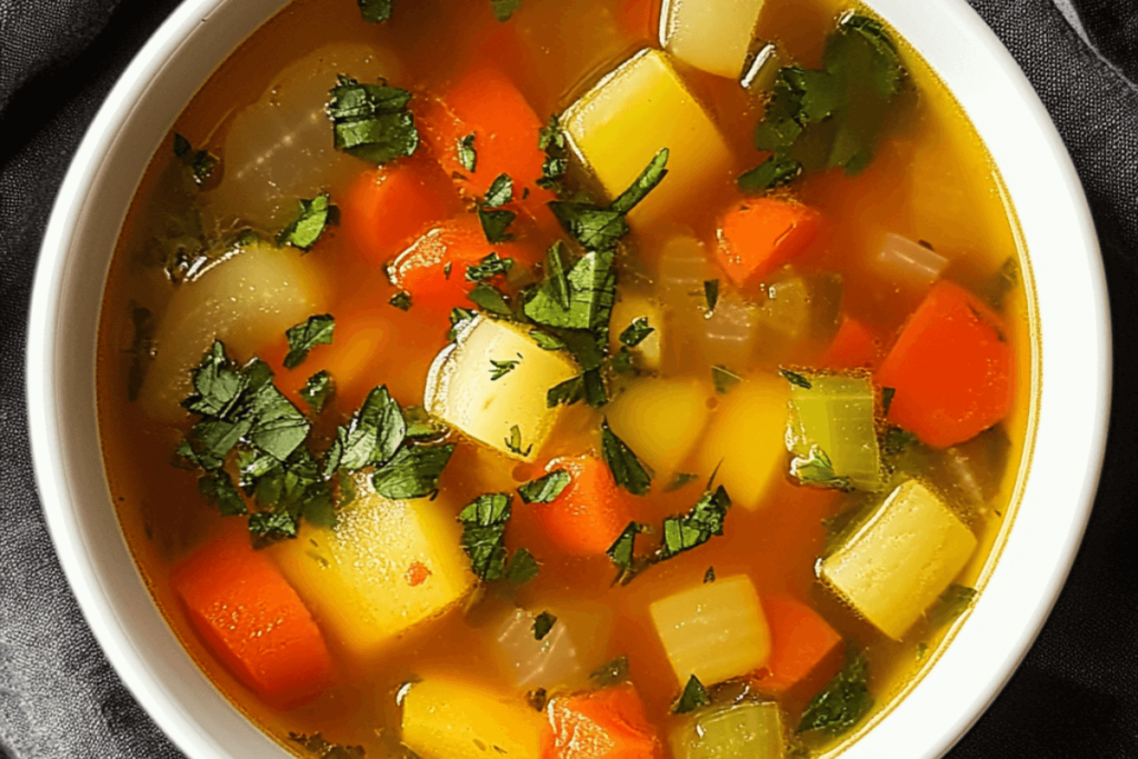 What gives vegetable soup that depth of flavor?