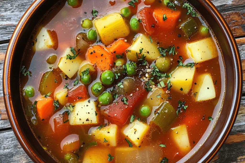 What gives vegetable soup that depth of flavor?