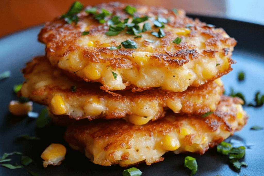 corn fritters with creamed corn