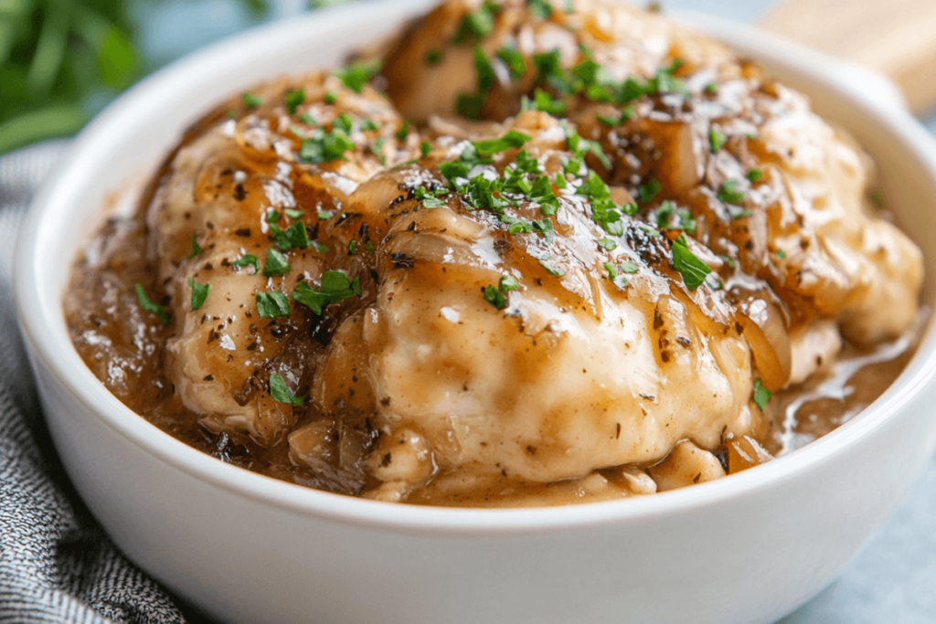 crockpot french onion chicken