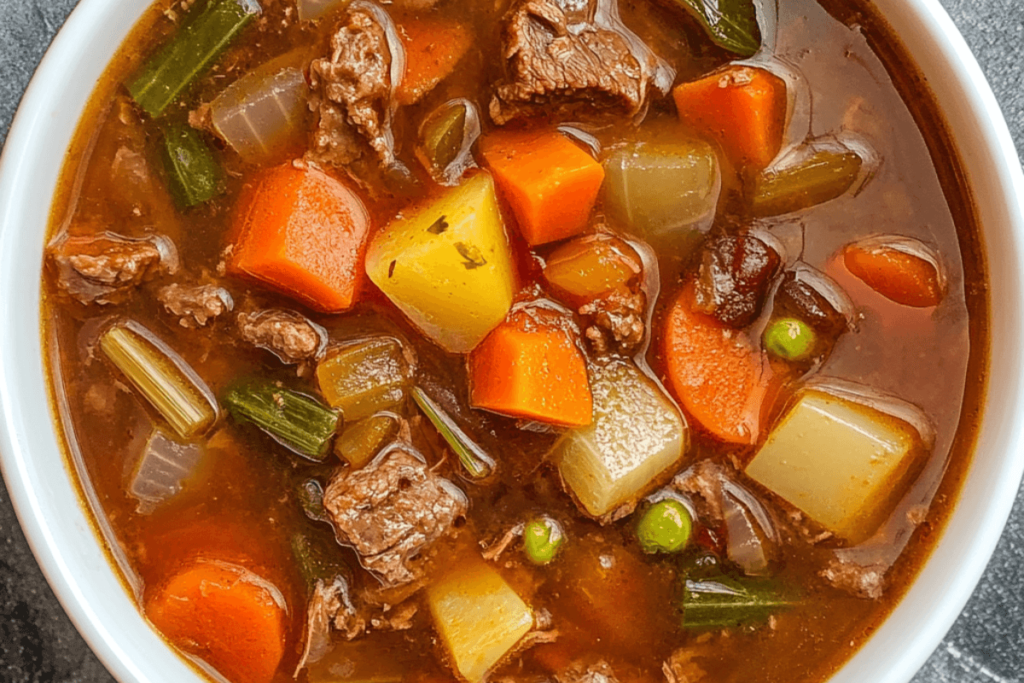 old fashioned vegetable beef soup recipe