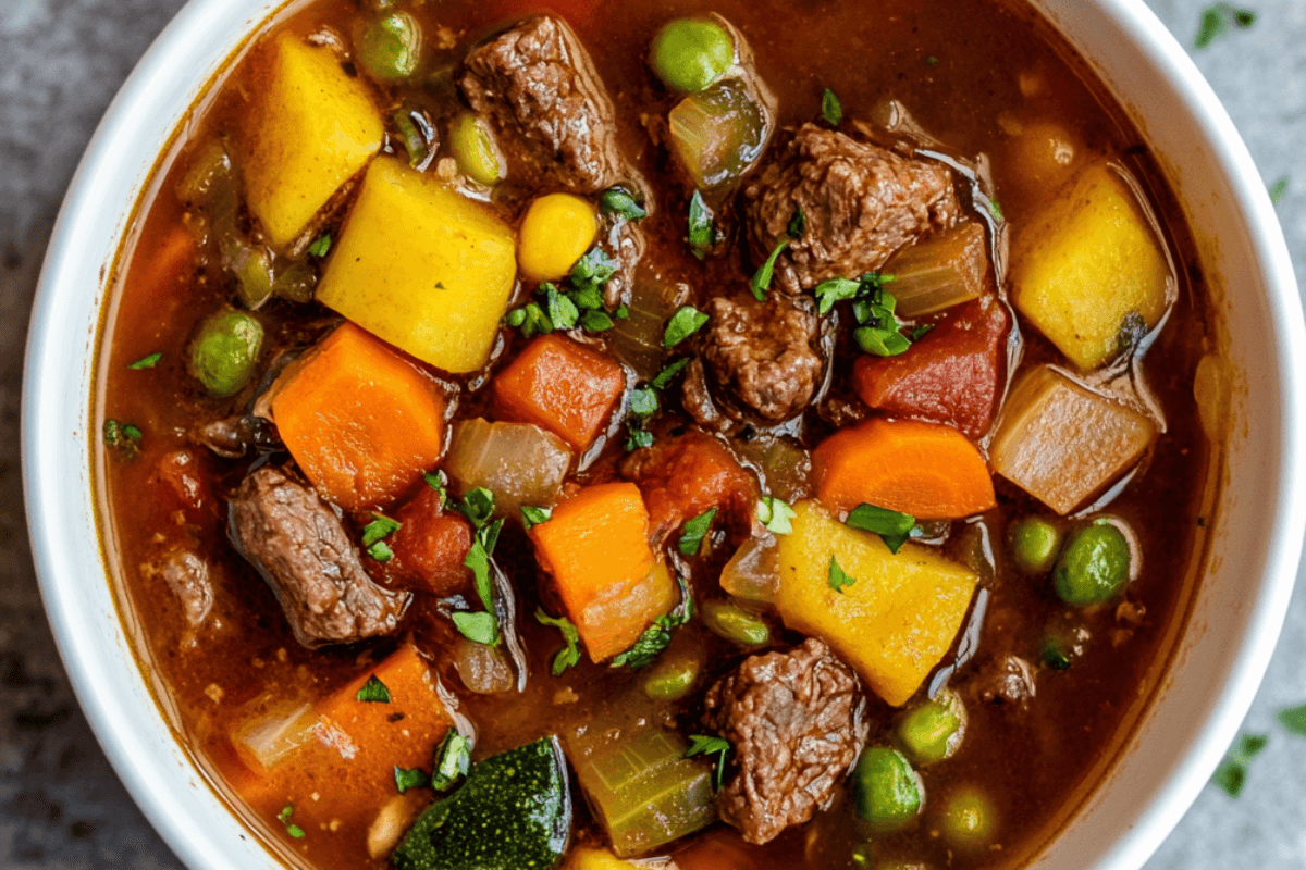 old fashioned vegetable beef soup recipe