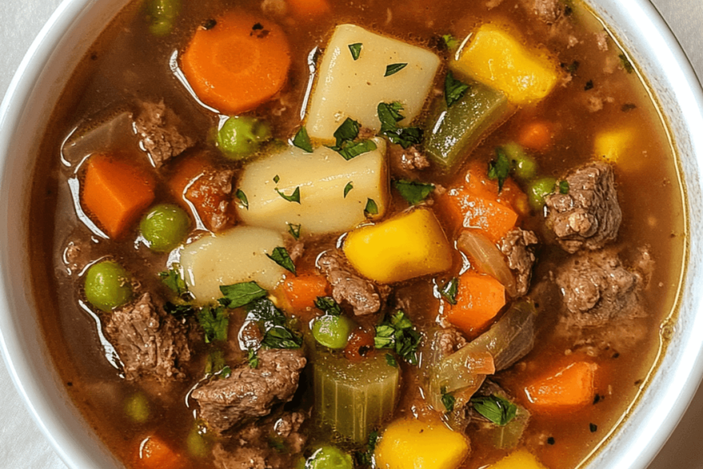 old fashioned vegetable beef soup recipe