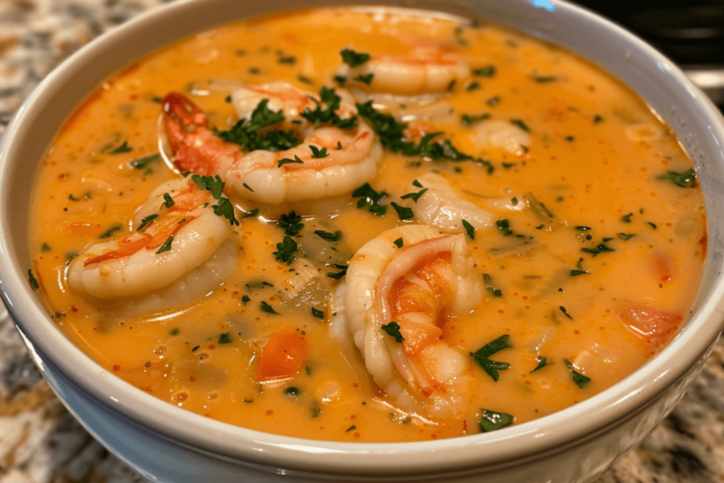 Crab and Shrimp Seafood Bisque 