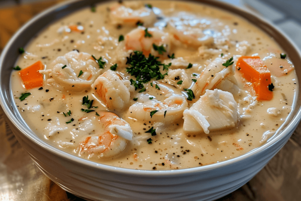 Crab and Shrimp Seafood Bisque 