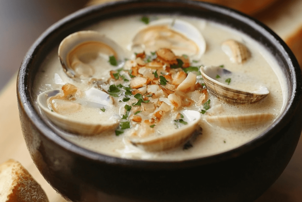 What is the correct way to cool 5 gallons of clam chowder