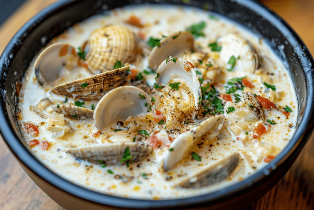 What is the correct way to cool 5 gallons of clam chowder